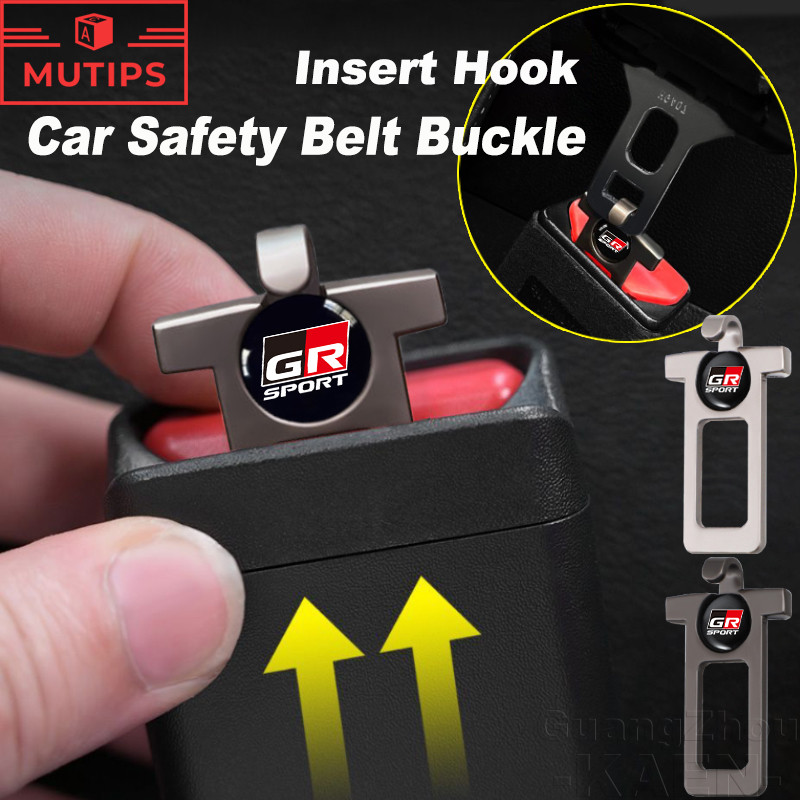 Toyota GR Dây An Toàn Ô Tô Khóa Chèn Móc Hợp Kim Dây An Toàn Báo Động Giảm Thanh Có Móc Thiết Kế Cho