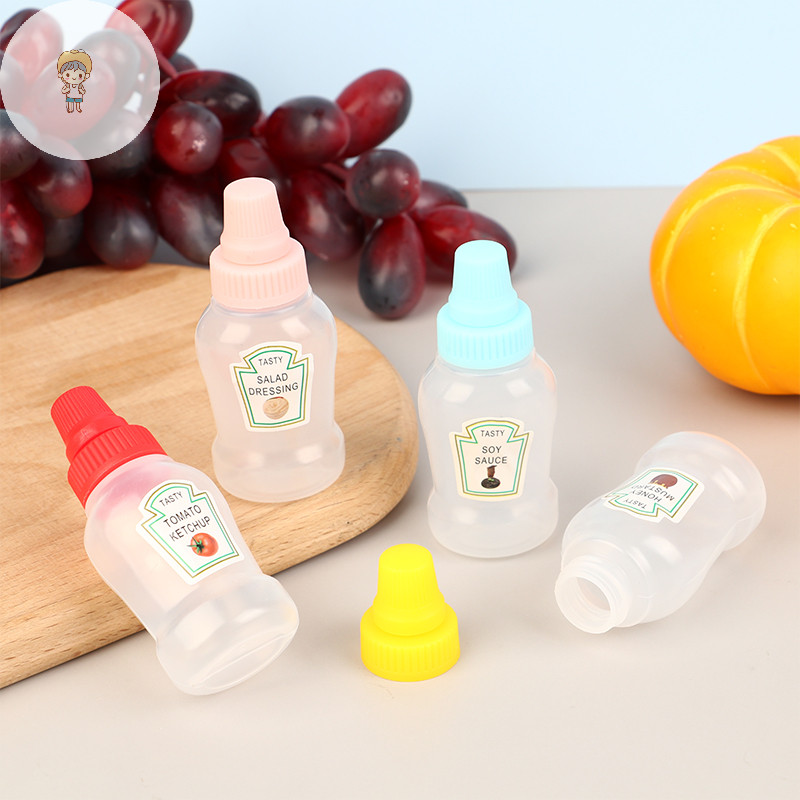 Mod 4 Cái / bộ Mini Nước Sốt Cà Chua Mật Ong Hộp Đựng Salad Chai Di Động Lọ Nước Sốt Bảo Quản Hộp Cơm Trưa Hộp Đựng Đồ VN
