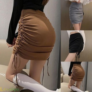 ⭐ready stock ⭐pleated drawstring women\'s skirt short skirt high waist pleated fashion new
