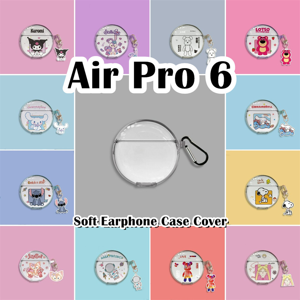 【Hot sale】Cho Air Pro 6 ốp tai ng Case Buồn cười phim hoạt hình Vỏ Bảo Vệ Hộp Sạc Tai Nghe
