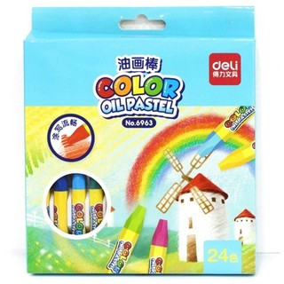 Bút sáp 24 màu deli 6963