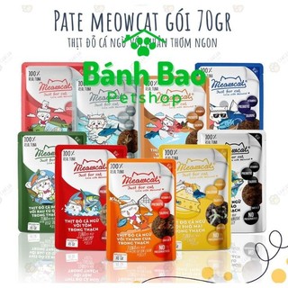 Pate meowcat gói 70g dạng thạch - pate cho mèo sản xuất tại việt nam