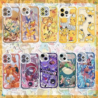 Phim Hoạt Hình Pokemon Pikachu Gengar Eevee Vỏ Cho IPhone 15 14 Plus Pro Max 11 Pro Vỏ Dễ Thương Hợp Thời Trang Anime Silicone TPU Mềm Trong Suốt Vỏ Điện Thoại