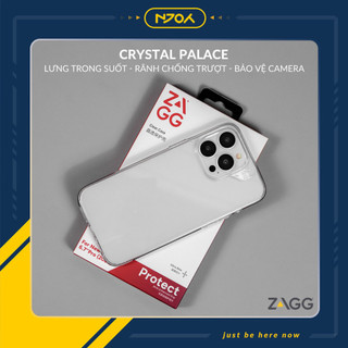 Ốp Trong Suốt Cao Cấp Đơn Giản Sang Trọng ZAGG Chống Sốc Bảo Vệ Camera Cho Điện Thoại iPhone 13 14 15 Pro Max Njoyshop