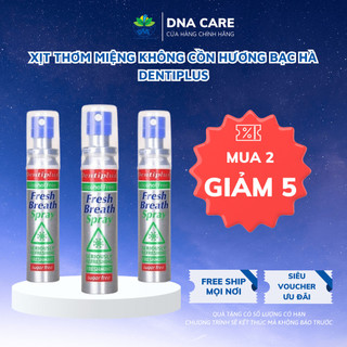 Xịt thơm miệng hương bạc hà Dentiplus không cồn, không đường chai 25ml