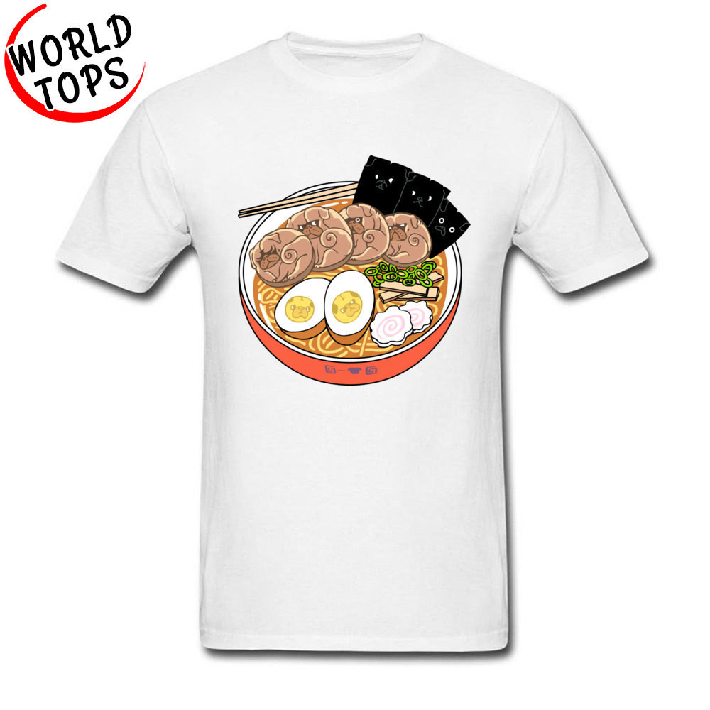 2018 Nam Tee Nhật Bản Ramen Pugs Hình Ảnh Morden Hoạt Hình Áo Sơ Mi Chất Lượng Cao Thời Trang Giải T