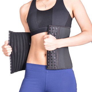 28cm Dài 14 Móc 25 Dải Xương Thép Mùa Hè Lưới Thoáng Khí Cao Su Eo Tập Thể Dục Bụng Đai Tăng Cường