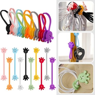 Có Thể Tái Sử Dụng Silicon Từ Cáp Winder Tai Nghe Cuộn Dây Giá Đỡ Dây Cáp Dây Tổ Chức Móc Khóa Tủ Lạnh Nam Châm