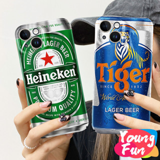 Ốp Bia Heineken tiger Samsung A06 A05S A05 A12 A23 A16 A14 A13 A04E A11 A04S A03S A03 A54 A53 A33 A23 A52 A51 A71 A25 A22 A32 A02 Máy ảnh bảo vệ chống sốc bóng TPU mềm Hài hước Bia Ốp lưng