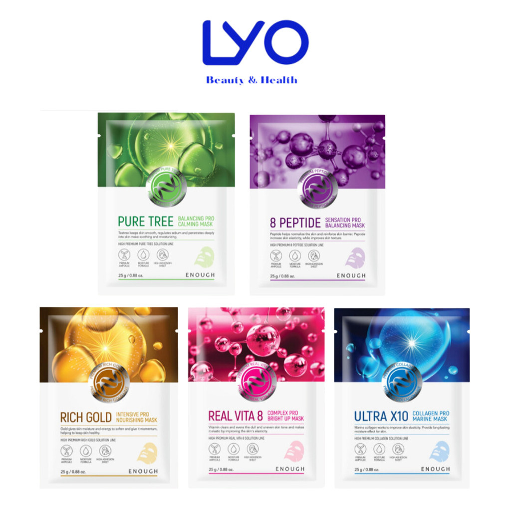 Combo 10 Miếng Mặt Nạ Cao Cấp Enough Premium Mask Hàn Quốc 25g