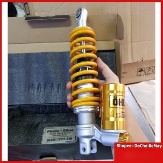 Phuộc ohlins bình dầu Click Vario Luvias Mio núm nhôm, 2 vòng nấc chỉnh