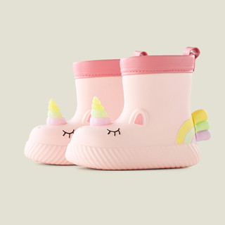 Cheerful Mario Giày Boot unicon ủng đi mưa ngựa pony cho bé gái EVA cao su nhẹ