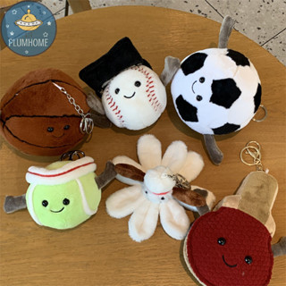 Plumhome Mô Phỏng Dễ Thương Bóng Series Đồ Chơi Sang Trọng Dễ Thương Bóng Chày Bóng Bầu Dục Bóng Rổ Bóng Đá Cầu Lông Gối Mềm Trẻ Em Quà Tặng Trang Trí Phòng.