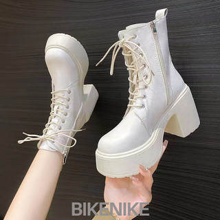BIKENIKE Giày bốt nâng cao phong cách Hàn Quốc Giày bốt ngắn đế dày GM2470YQX