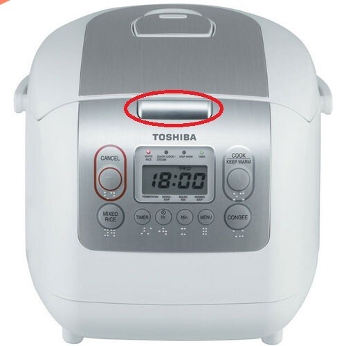 ComBo 2 Lẫy Khoá Nồi Cơm Toshiba 1.8 lít RC-18NMFVN(WT) - RC-10NMFVN Chất liệu nhựa ABS chịu nhiệt