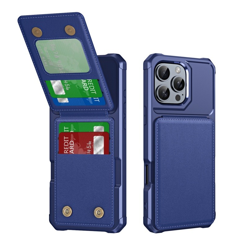 Ví da lật nam châm cho doanh nhân Ốp điện thoại giá đỡ đứng có khe đựng thẻ dọc cho iPhone 16 15 14 13 12 11 Promax Plus Ốp lưng chống sốc bảo vệ máy ảnh