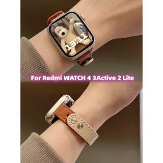 Dây đeo đồng hồ bằng da mỏng cho Redmi Watch 4 3 Active 2 Lite Dây đeo thay thế cho dây đeo da Mi Watch Lite