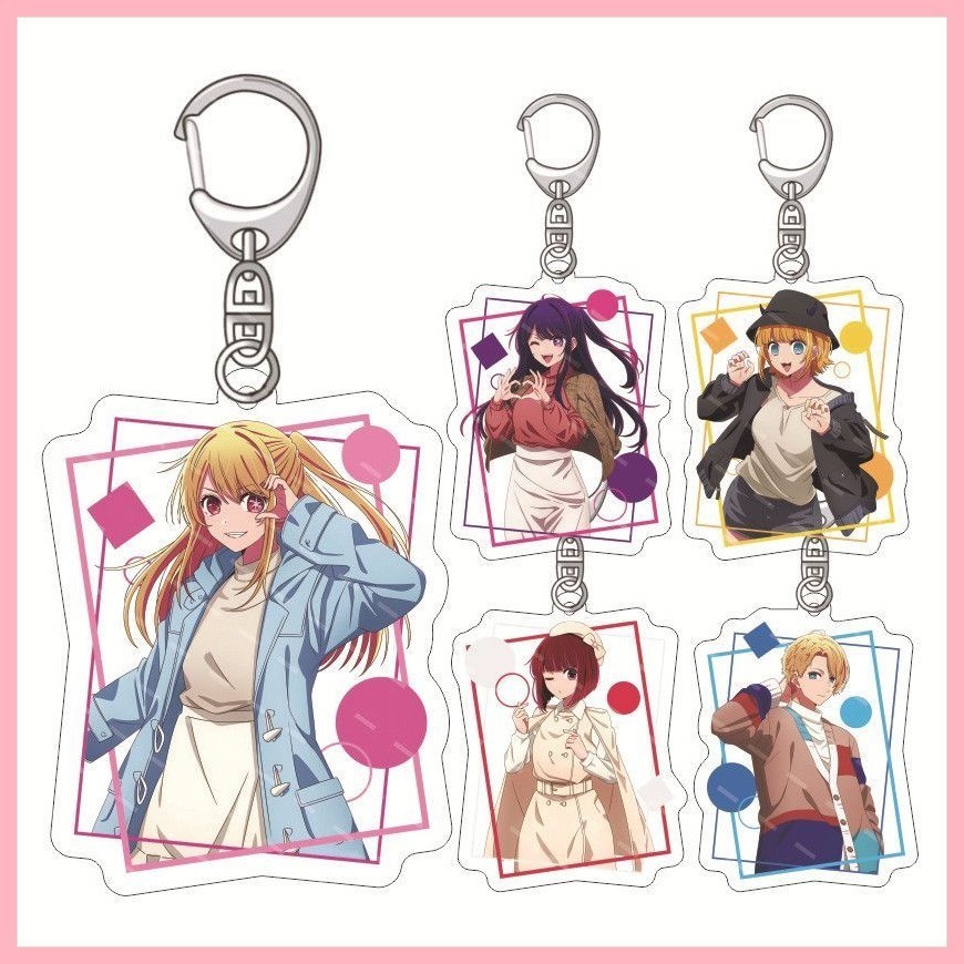 Móc Khóa OSHI NO KO Hoshino Ai Hoshino Akuamarin Hoshino Rubii My Push Child Anime Hàng Hóa Mặt Dây 