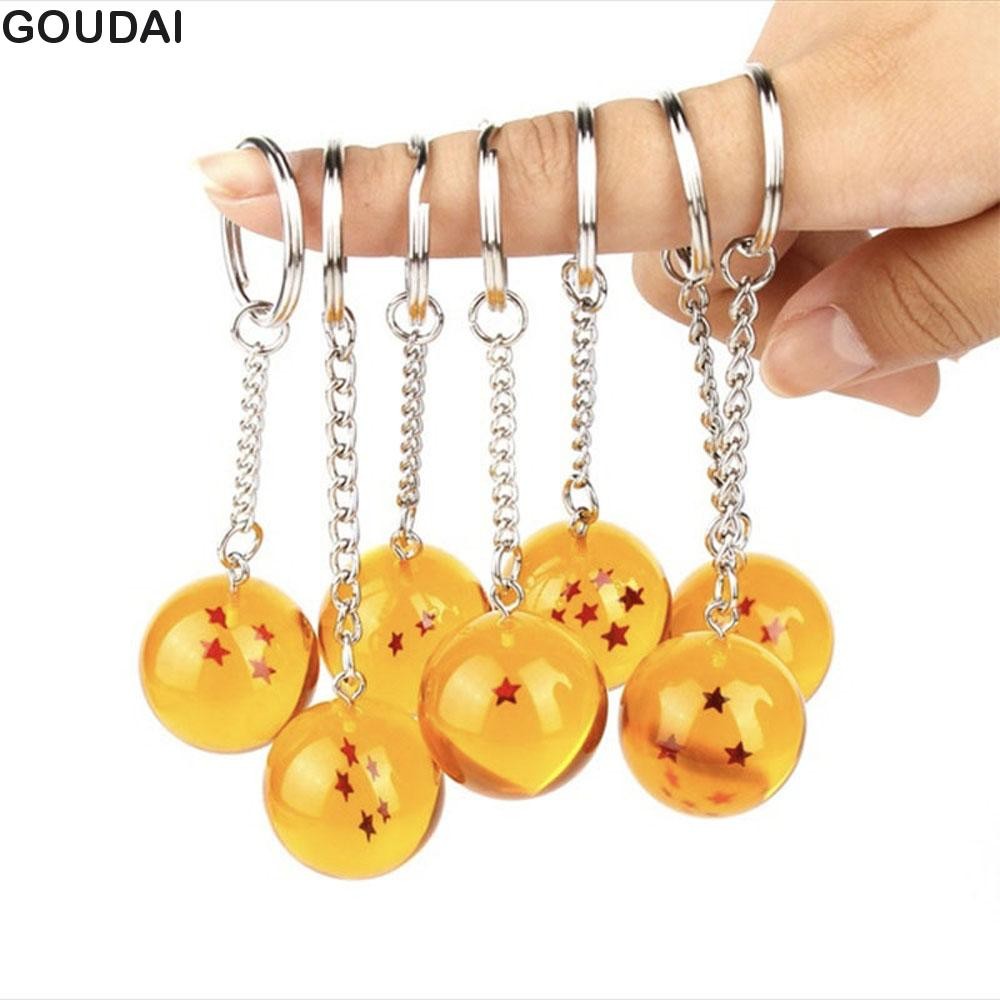 Goudai Dragon Ball Móc Chìa Khóa Mặt Dây Chuyền 2.7CM Cosplay Đạo Cụ Anime 1-7 Ngôi Sao Bộ Sưu Tập