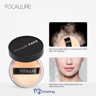 Focallure Loose Setting Powder Chống thấm nước không trọng lượng Softvelvet Oil Control Compact Powder Makeup Primer