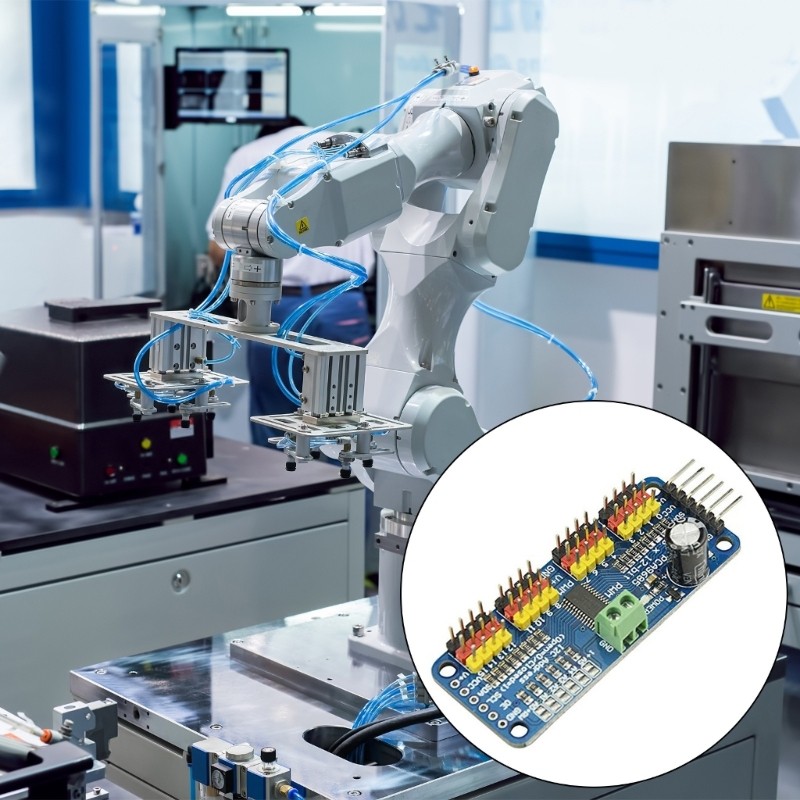 [CH] PCA9685 Trình điều khiển bảo vệ Servo 16 kênh 12 Bit Giao diện I2C PCA9685 dành cho điều khiển 