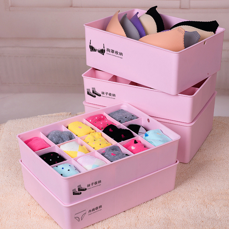 New Product#Underwear Storage Box for Home Use, Underwear and Socks Organizer, Plastic Lidless Stora