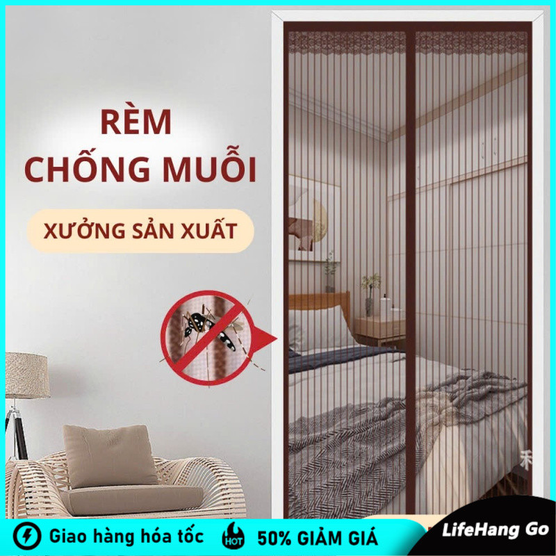 Rèm lưới chống muỗi dán tường tự động đóng chống muỗi côn trùng,rèm cửa chống muỗi cao cấp dán tường
