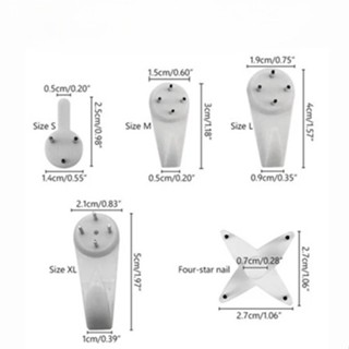 10PCS Đinh 3 Chân 4 Chân Chuyên Đóng Tường Treo Ảnh Đồ Tiện Lợi Không Cần Khoan Vít Beecook