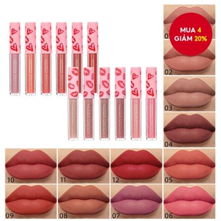 Son Môi 12 Màu Tùy Chọn Quyến Rũ Không Dễ Phai Màu