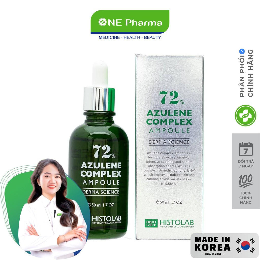Tinh Chất Giảm Mụn HISTOLAB Azulene Complex Ampoule 72% Serum