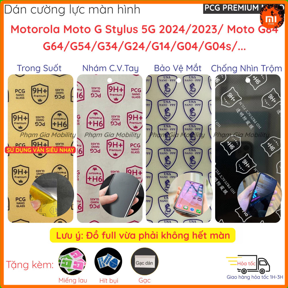 Dán cường lực màn hình dành cho Motorola Moto G Stylus Edge 5G 2025 G84 G75 G64 G54 G34 G24 G14 G05 