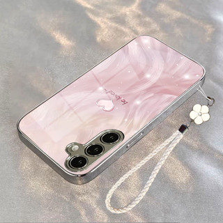 Ốp lưng Samsung Galaxy S25 S24 S23 S22 S21 S21 + S20 Note20 10 Ultra / Plus / Pro / FE A55 A54 A53 A52 A35 A34 A33 A23 A15 A14 A13 A05S A05, ốp kính, dây đeo điện thoại, tình yêu phong cách Hàn Quốc,