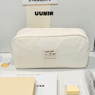 Túi đựng bút UUMIR, Bút chì hoạt hình màu trơn, Quà tặng Túi đựng văn phòng phẩm vải dung tích lớn dành cho học sinh