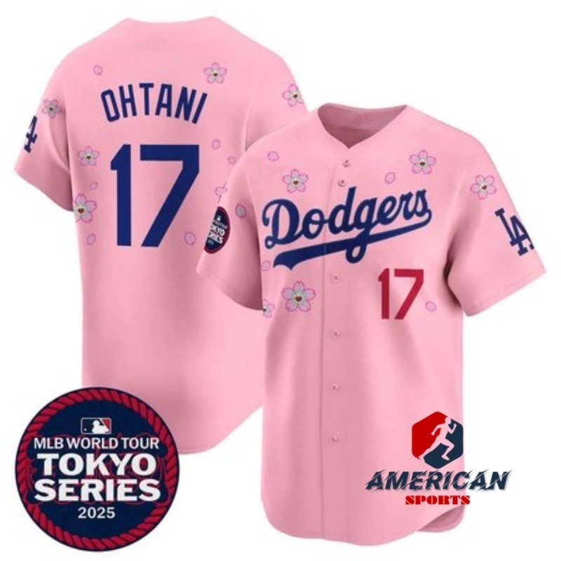 Áo bóng chày nam Los Angeles Dodgers Shohei Ohtani Pink 2025 Tokyo Series
