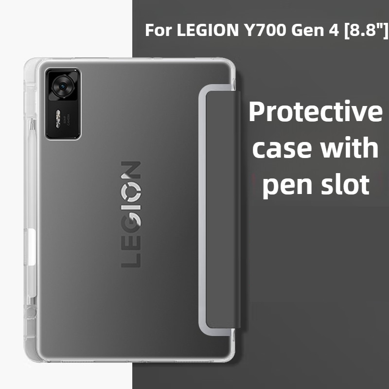 Dành Cho Lenovo Legion Y700 4th Gen 2025 Ốp Lưng Có Giá Đỡ Bút Chì Gấp Đứng TPU Lưng Máy Tính Bảng C