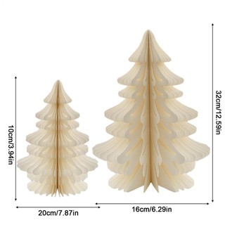 Christmas Honeycomb Table Decorations 2PCS Desktop Christmas Tree Ornament Paper Christmas Ornaments for New misevn