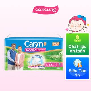 Tã quần năng hoạt Caryn loại mỏng nhẹ size L (bụng 75-100 cm) - 14 miếng - concung