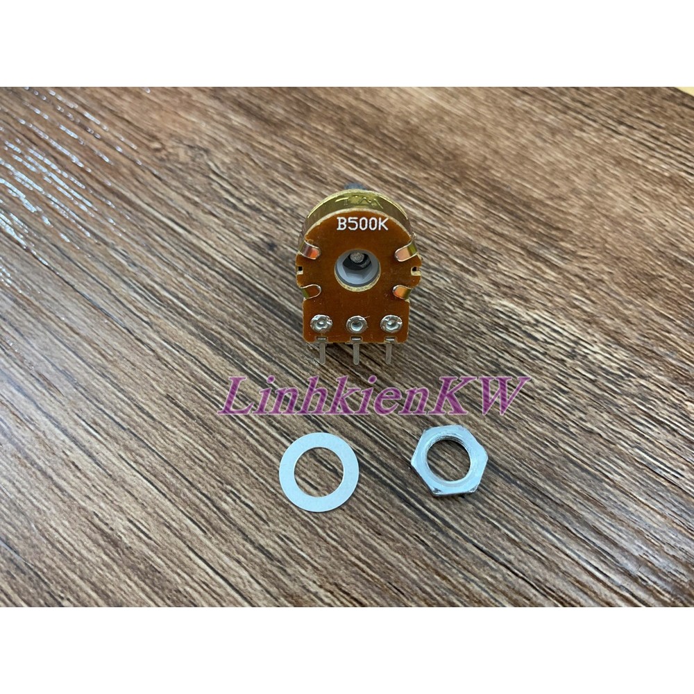 Chiết áp B500K 500k kép 6 chân trục dài 20mm