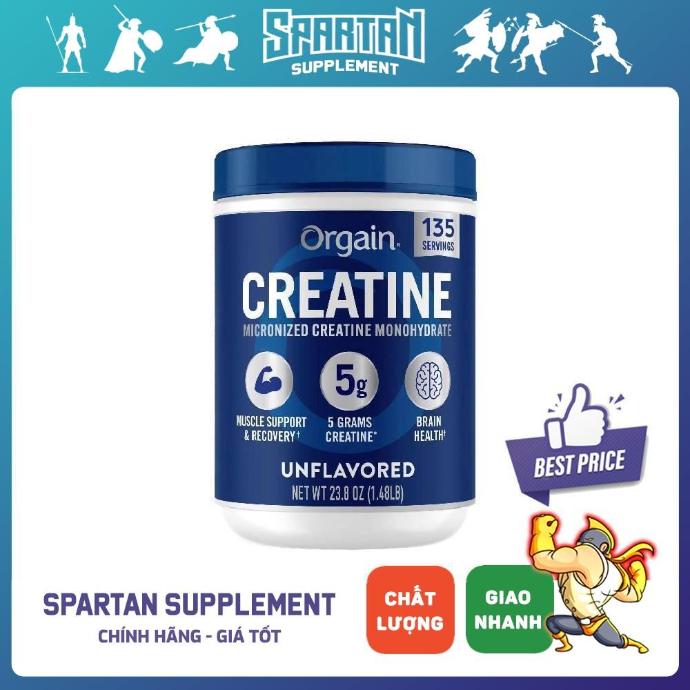 Orgain Creatine – Sức Mạnh Tối Ưu Cho Mọi Mục Tiêu Tập Luyện