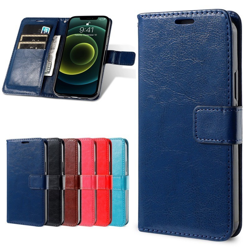 Ốp Lưng Cho Samsung Galaxy S24 S23 S22 S21 S20 FE Note 20 Plus Ultra 5G Da Lật Ví Bao Khe Cắm Thẻ Vỏ Điện Thoại
