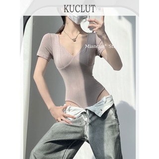 KUCLUT bodysuit áo hở lưng áo liền quần ins Phong cách độc đáo may đo WCS2451YT2 28Z240709