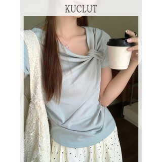 KUCLUT áo sơ mi nữ áo kiểu hàn quốc Xinh  sang trọng nhí nhảnh Phong cách WCS24510RY 28Z240709