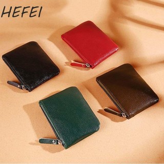 HEFEI Ví Đựng Tiền Xu Bé Gái Nữ Kẹp Tiền Hộp Đựng Thẻ Có Dây Kéo Họa Tiết Vải Lánh Da PU Ly Hợp