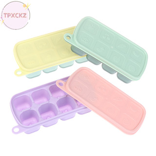 Tpxckz 8 Lưới Máy Làm Đá Viên Khuôn Silicon Có Nắp DIY Khay Đá 3D Nước Uống Whisky Cocktail Trang Trí Nhà Bếp Khuôn VN