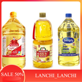dầu ăn simply , mezan gold , neptune , meizan đậu nành 2L