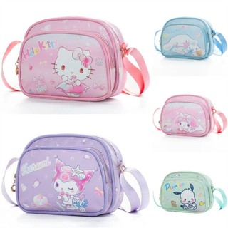 Túi Messenger Cô Gái Nhật Bản Trái Tim Dễ Thương Pacha Chó Một Vai Macaron Hai Lớp Lưu Trữ Tiện Lợi Túi Điện Thoại Di Động Kuromi