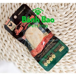 Ức gà hấp pet snack & real chicken 40g - ức gà ăn liền cho mèo