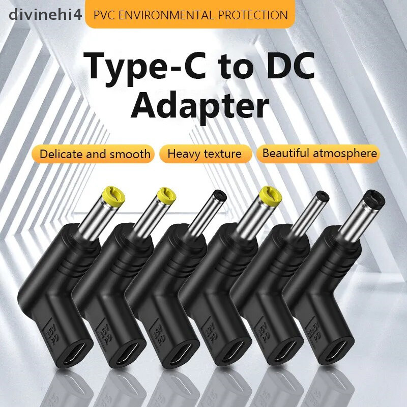 < divinehi4 > USB C PD To Power Connector Universal 5 / 9 / 12V Type C To Jack Cắm Bộ Chuyển Đổi Sạc
