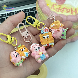Trtop 1 diy trang trí hoạt hình spongebob squarepants móc khóa hình patrick ngôi sao móc khóa xe chìa khóa mặt dây chuyền trang sức vn