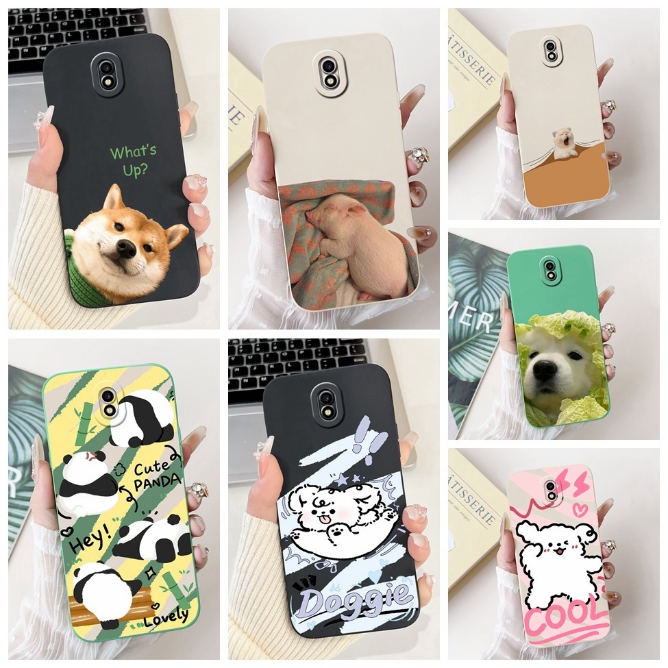 Ốp Lưng Cho Samsung J7 2017 J7Pro J730 Hoa Thẩm Mỹ Mèo Dễ Thương Bé Trai Đen Ốp Lưng Cho Samsung Gal